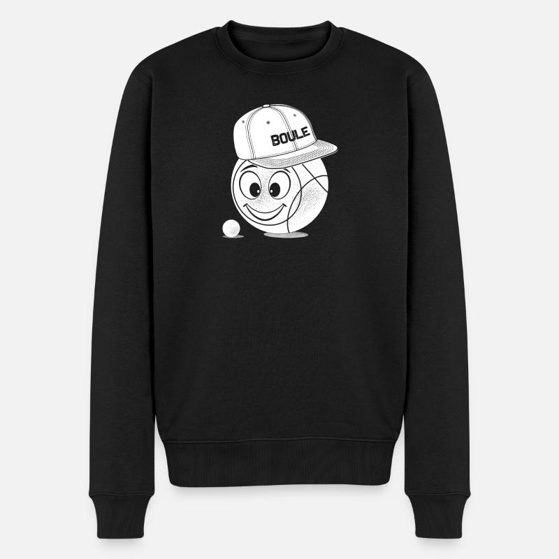Boule Kugel Cap Petanque Schweinchen Boulekugeln - Männer Premium Bio Pullover - Schwarz