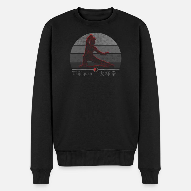 Tai Chi Kämpferin - Trainings Outfit Geschenk - Männer Premium Bio Pullover - Schwarz