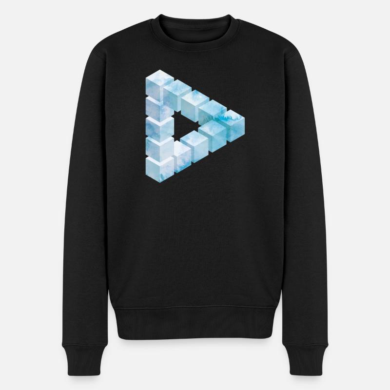 Conception de motif de bloc de glace - Pull Premium bio Homme - noir