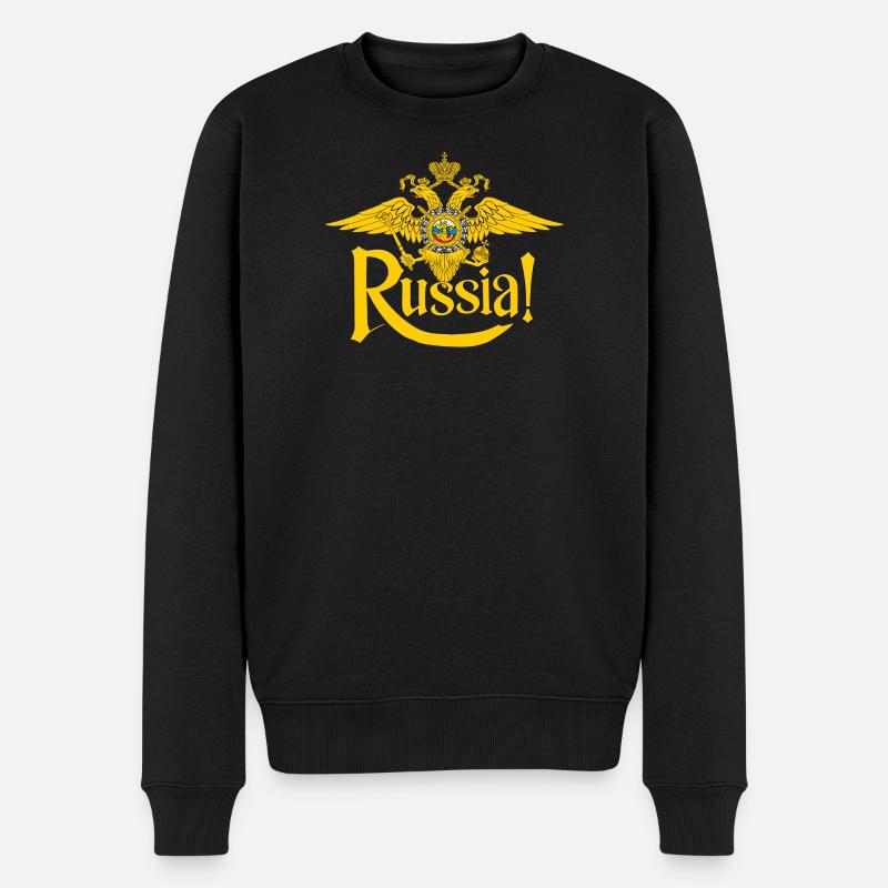 Russe, Russie - Pull Premium bio Homme - noir