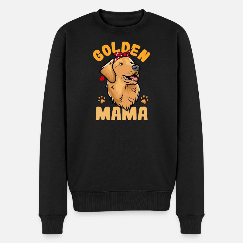 Golden Retriever - Männer Premium Bio Pullover - Schwarz