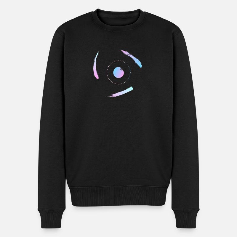 Elektronen umkreisen das Atom - Männer Premium Bio Pullover - Schwarz