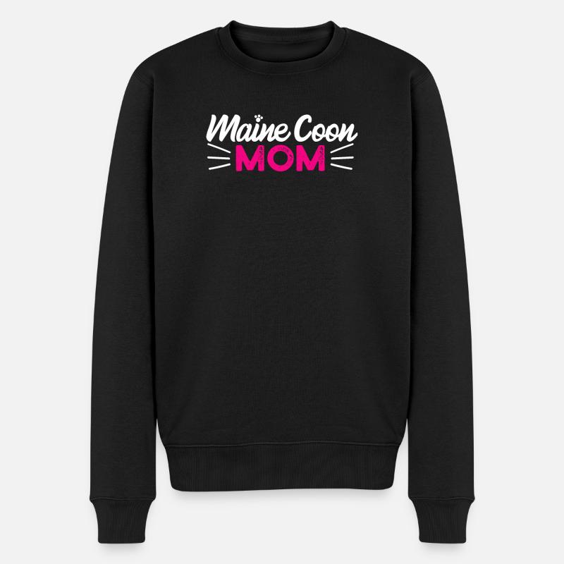 Maine Coon Katze - Männer Premium Bio Pullover - Schwarz