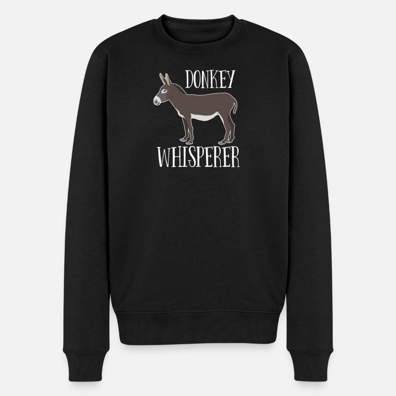 Esel - Eselflüsterer - Männer Premium Bio Pullover - Schwarz