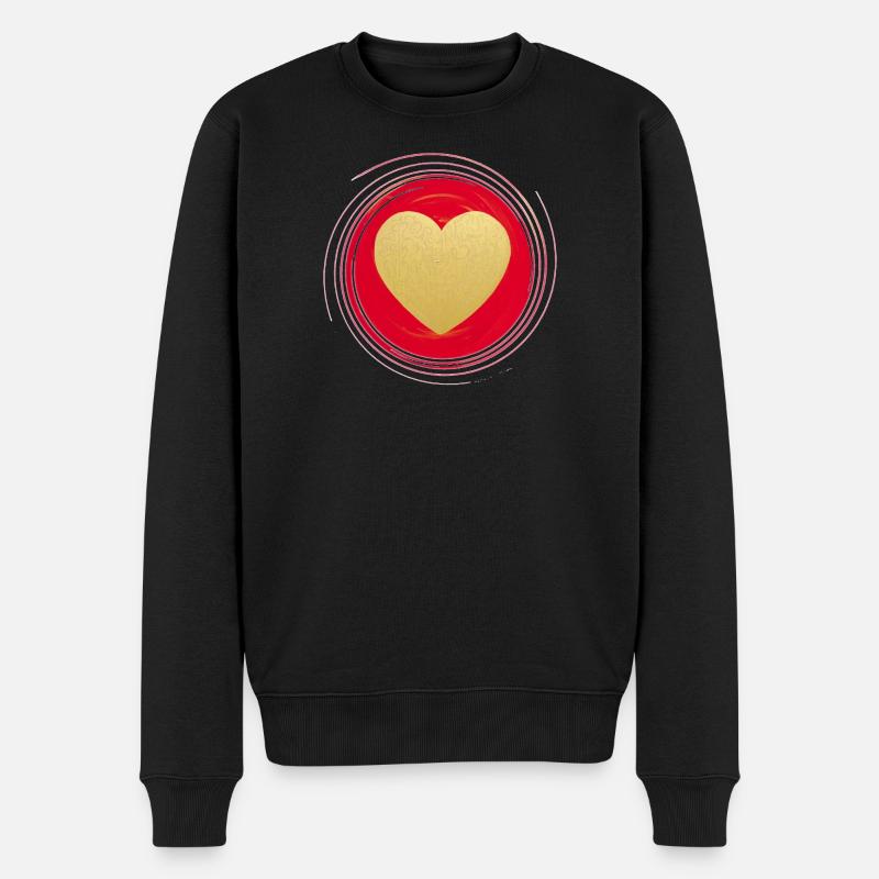 Herz der Fülle und Liebe - Sonja Ariel von Staden - Männer Premium Bio Pullover - Schwarz
