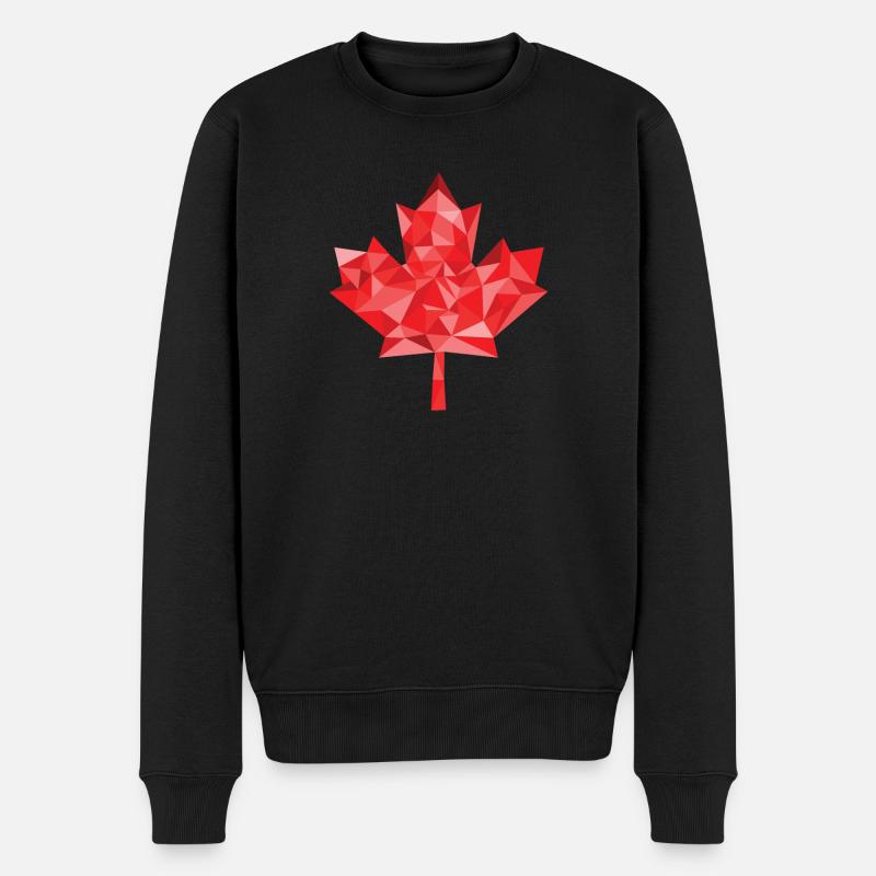 Feuille d'érable polygone Canada - Pull Premium bio Homme - noir