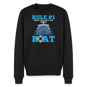 Boot - Männer Premium Bio Pullover - Schwarz - Vorne - Nico (187cm)