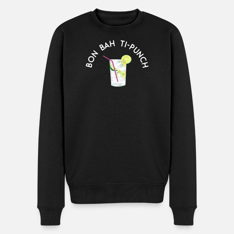Bon bah Ti-punch - texte blanc - Pull Premium bio Homme - noir
