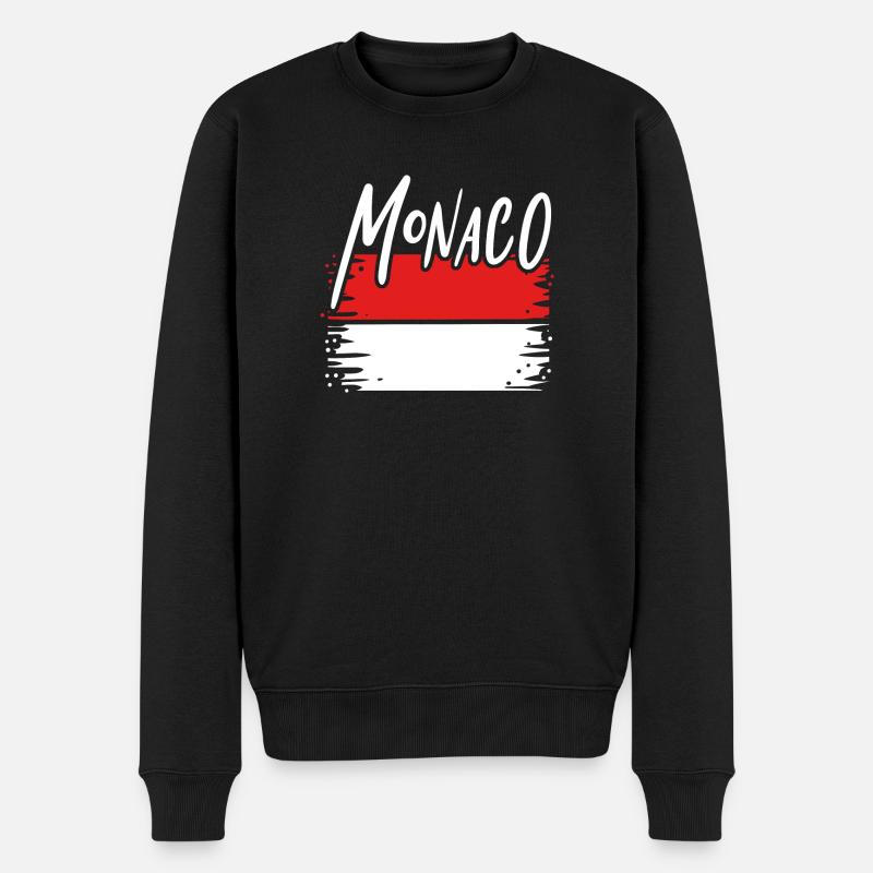 Principauté de Monaco - Pull Premium bio Homme - noir