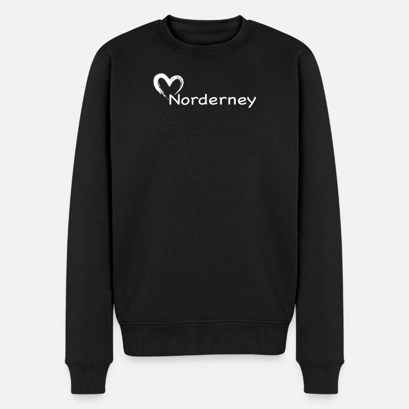 Un cœur pour Norderney - Pull Premium bio Homme - noir