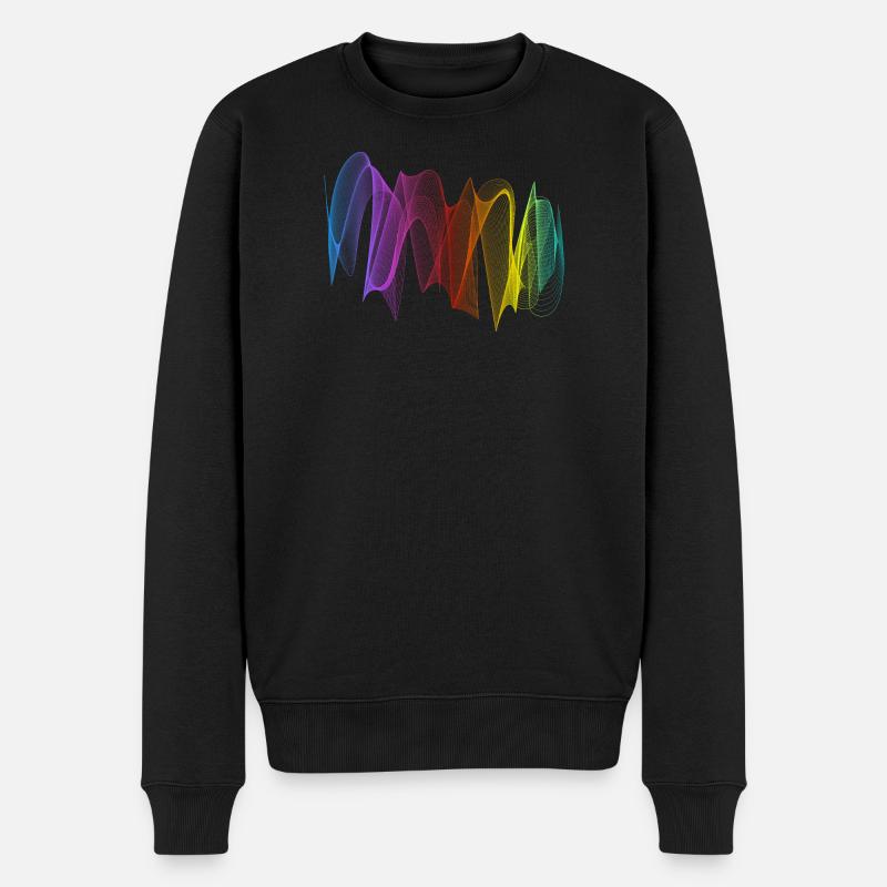 Lignes abstraites Design 07 - Pull Premium bio Homme - noir