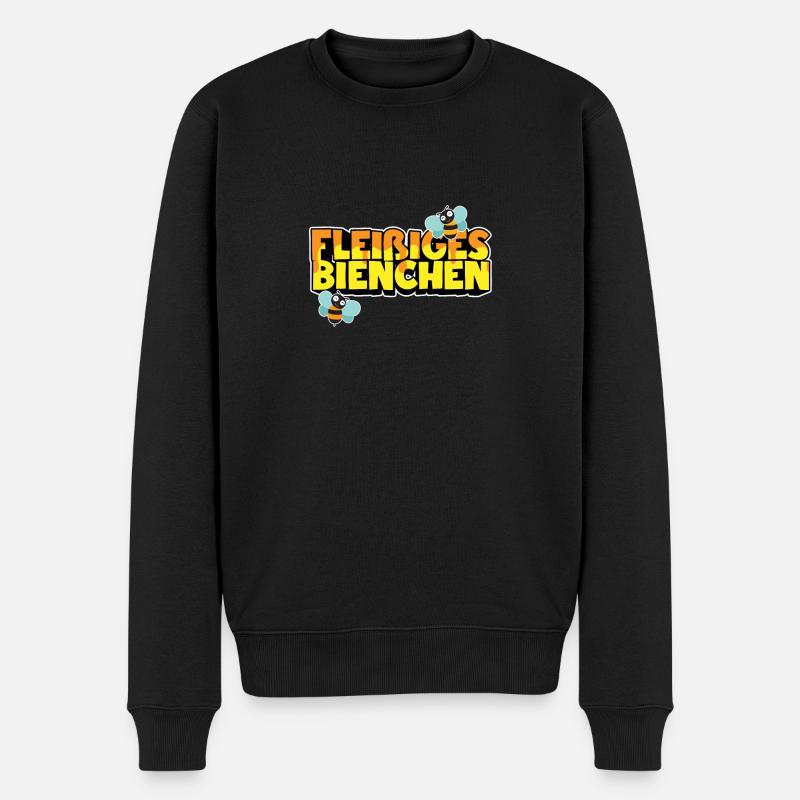 Fleißiges Bienchen - Männer Premium Bio Pullover - Schwarz