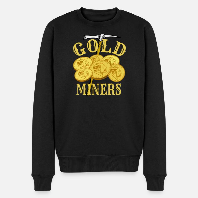 Goldgräber - Männer Premium Bio Pullover - Schwarz