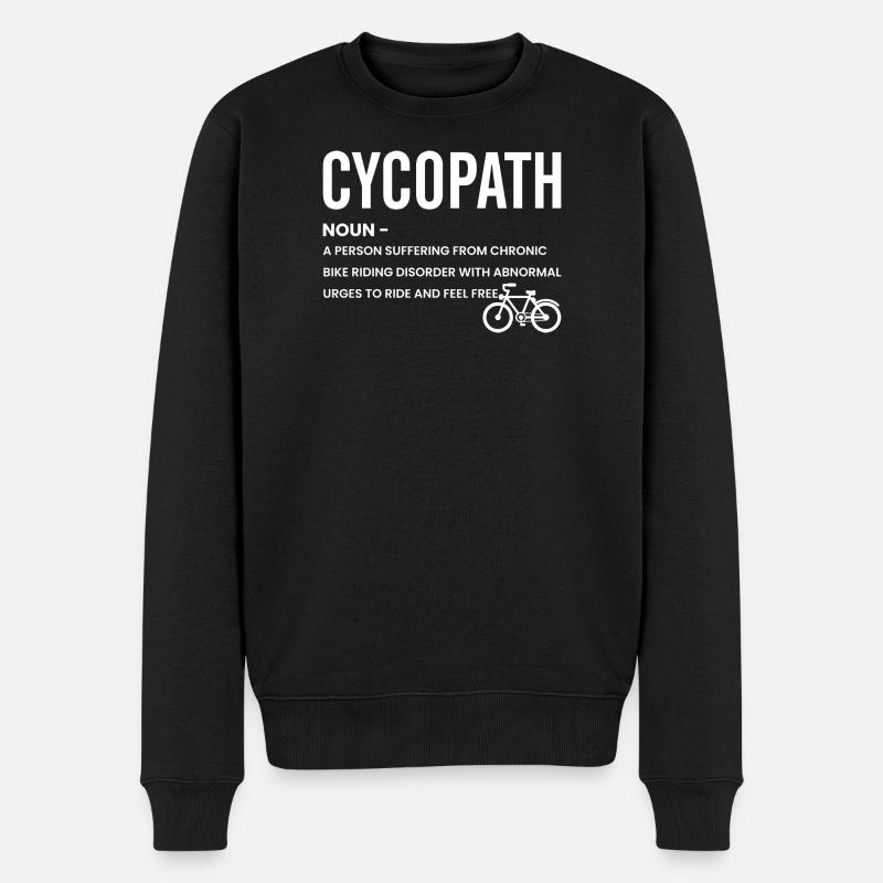 Radweg-Emblem-Tee - Männer Premium Bio Pullover - Schwarz