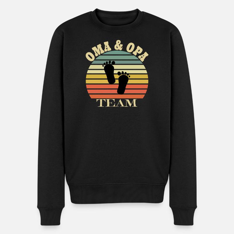 Oma & Opa - Männer Premium Bio Pullover - Schwarz