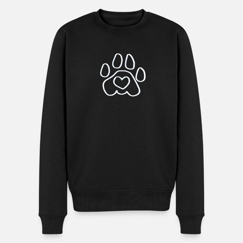 Empreinte de patte de chien - Pull Premium bio Homme - noir