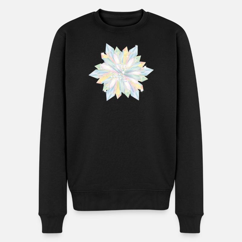 étoile de cristaux irisés - Pull Premium bio Homme - noir
