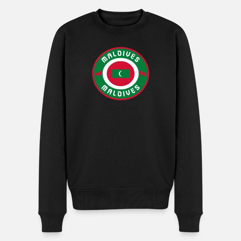Malediven Kreis / Geschenkidee - Männer Premium Bio Pullover - Schwarz