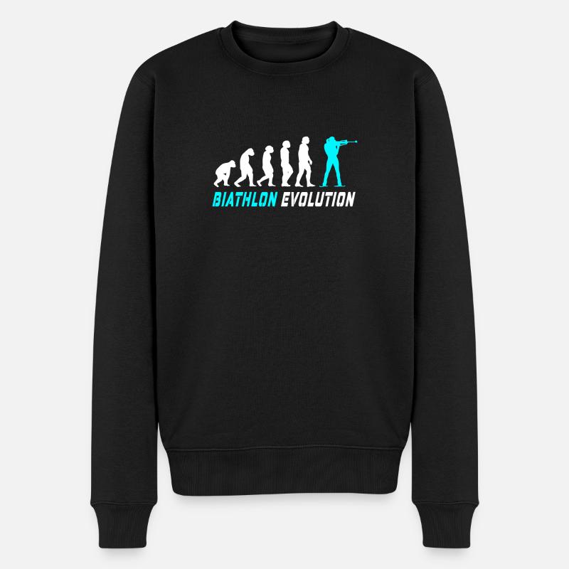 Evolution biathlon design / gift idea - Men's Premium Organic Jumper - black
