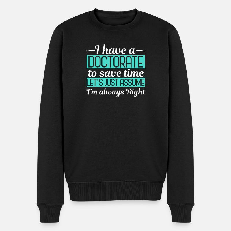 Promotion Doktorandenabschluss - Männer Premium Bio Pullover - Schwarz