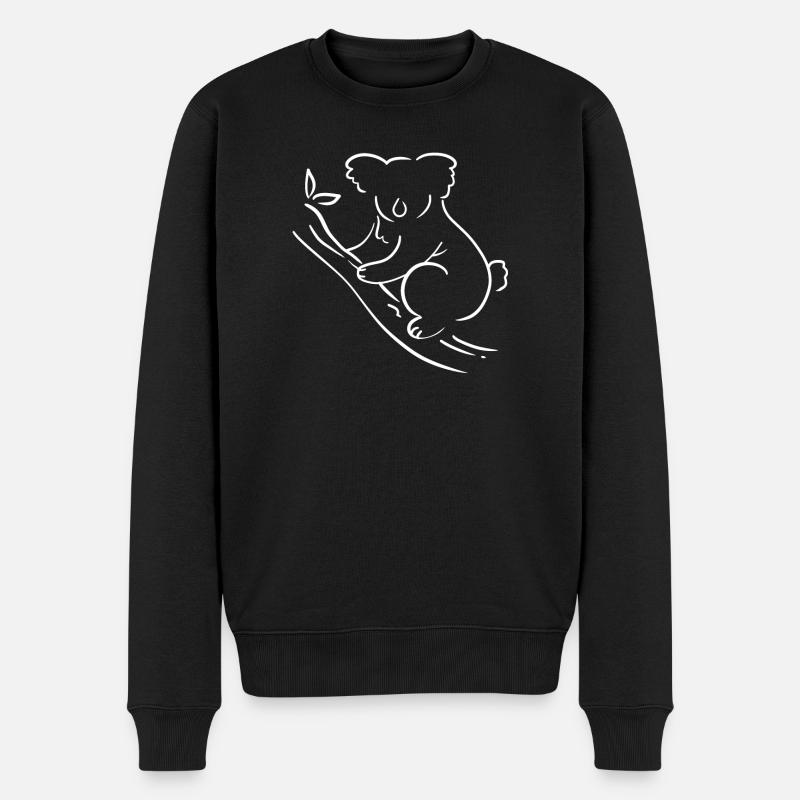 Koala Australien Australier - Männer Premium Bio Pullover - Schwarz