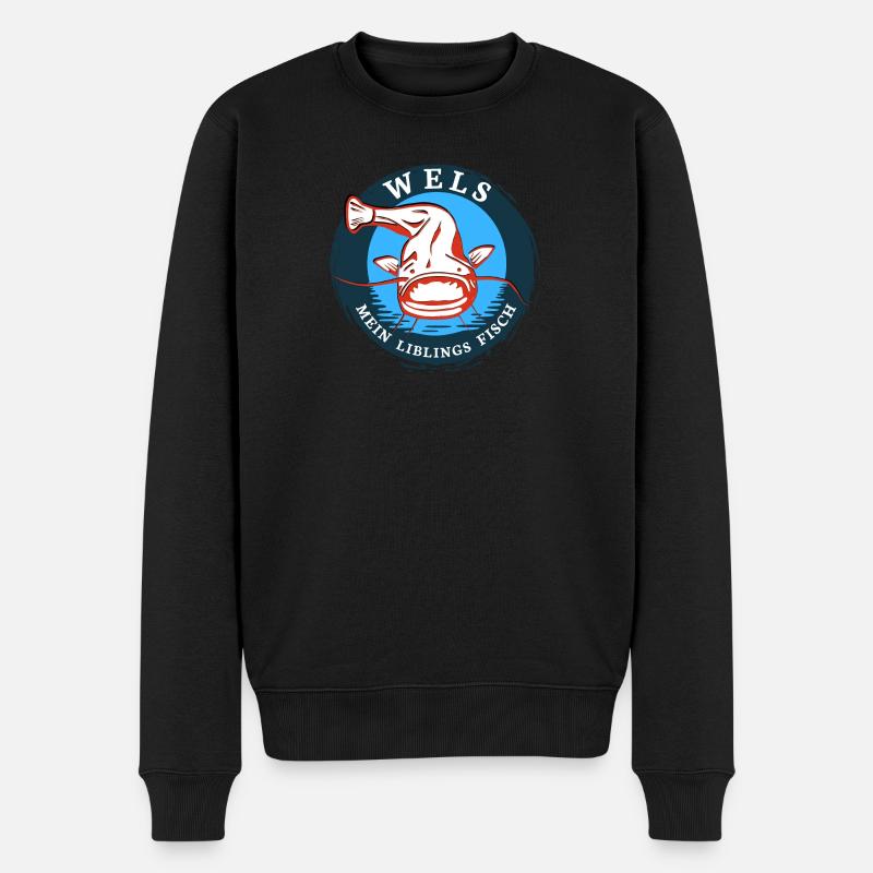 Pêche Poisson-chat mon poisson préféré - Pull Premium bio Homme - noir