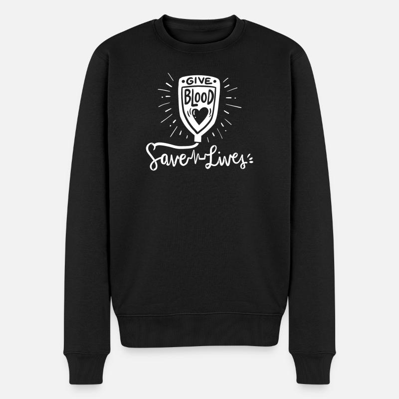 Donneurs de sang - Pull Premium bio Homme - noir