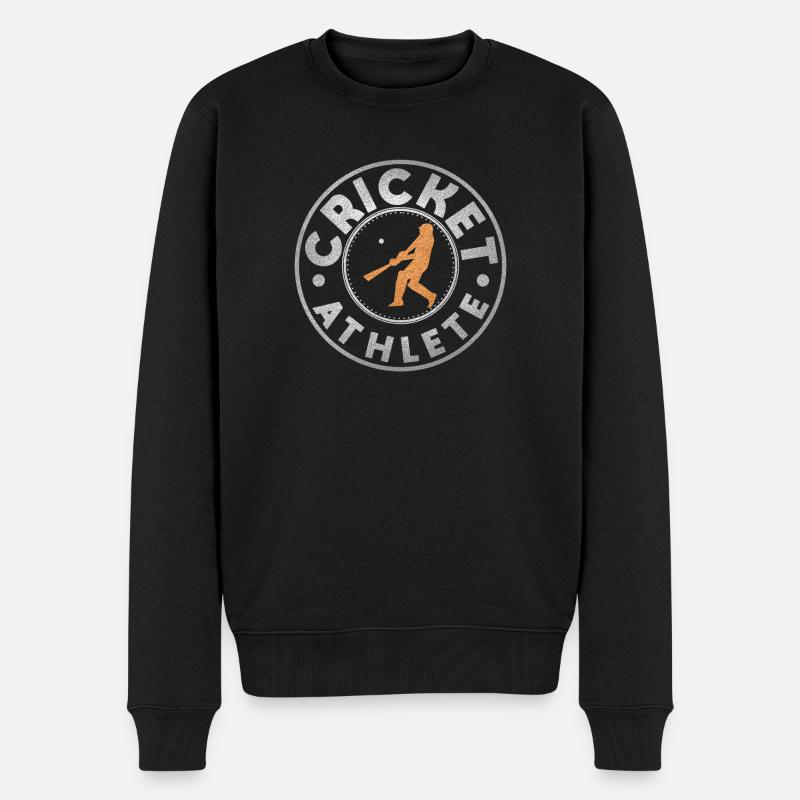 Kricket Cricket - Männer Premium Bio Pullover - Schwarz