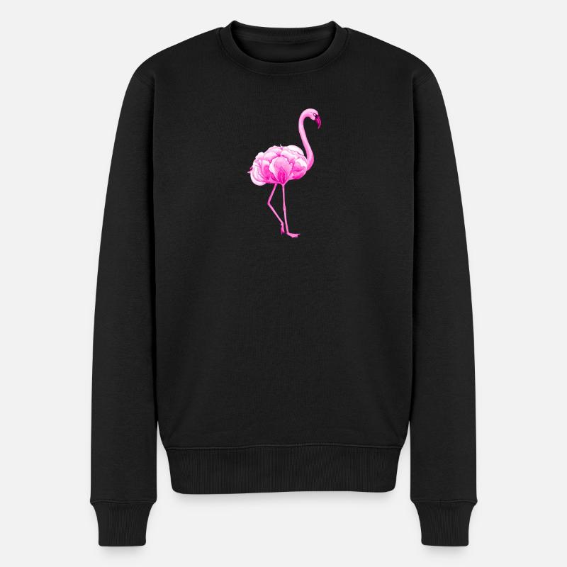 Flamingo - Männer Premium Bio Pullover - Schwarz