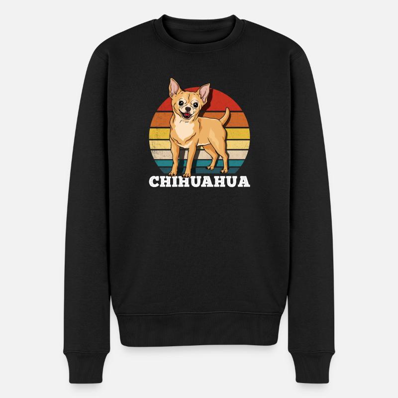 Chihuahua - Männer Premium Bio Pullover - Schwarz