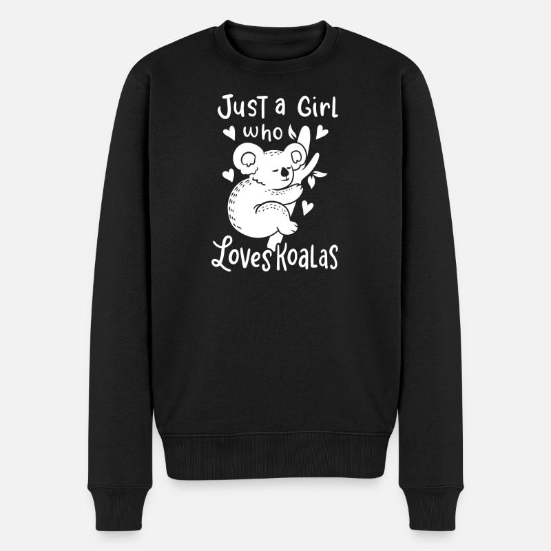 Koalas - Männer Premium Bio Pullover - Schwarz