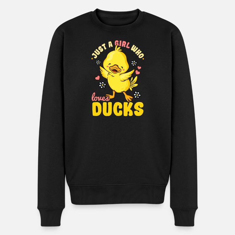 Ente Entenliebhaber - Männer Premium Bio Pullover - Schwarz