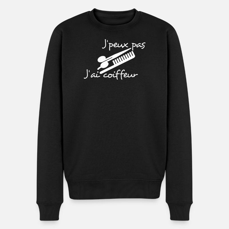 Coiffeur, cadeau original, je peux pas, cool,drôle - Pull Premium bio Homme - noir