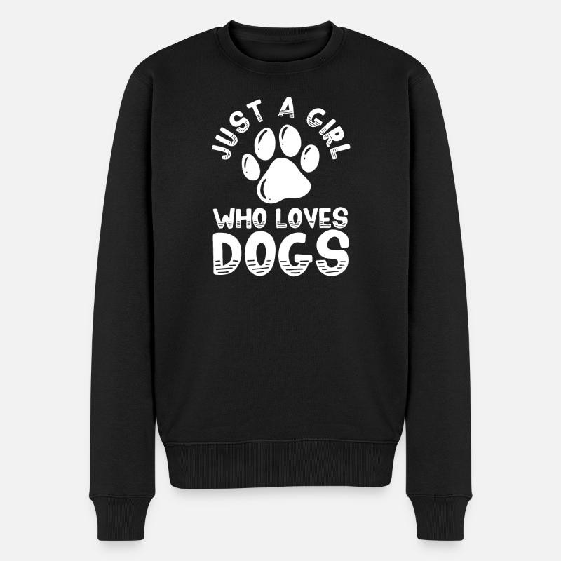 Hunde Hundeliebhaber - Männer Premium Bio Pullover - Schwarz