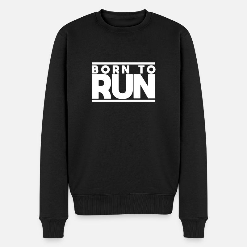 Né à la course - Pull Premium bio Homme - noir