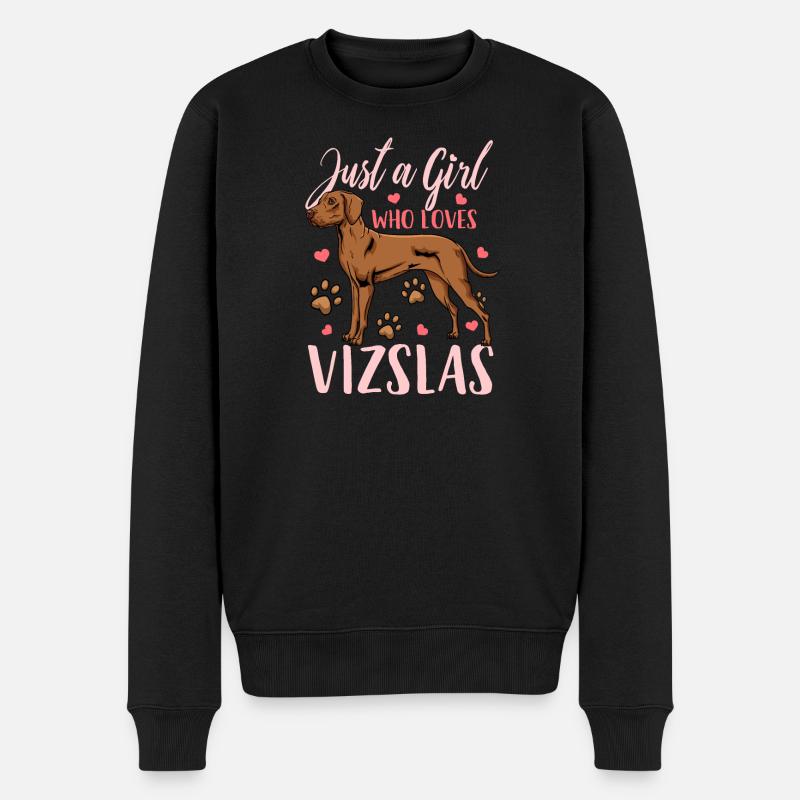 Vizsla - Männer Premium Bio Pullover - Schwarz