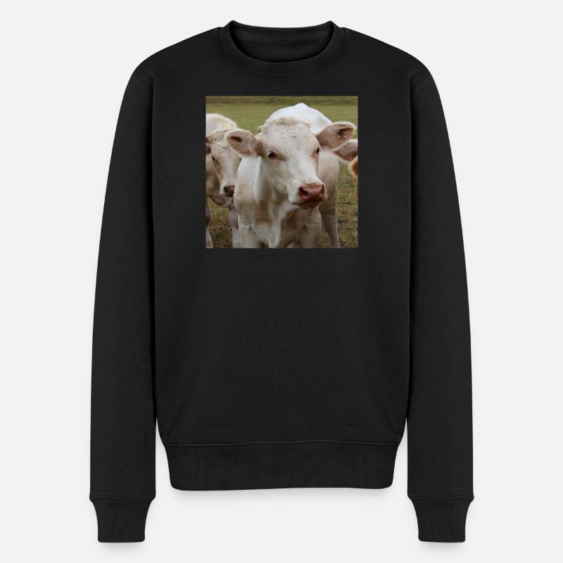 Affiche vache - Pull Premium bio Homme - noir