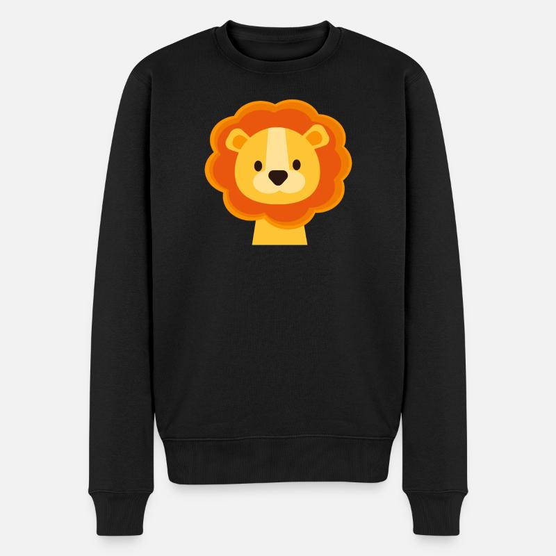 Baby Löwe - Männer Premium Bio Pullover - Schwarz