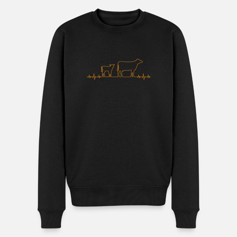 Taureau de veau vache - Pull Premium bio Homme - noir