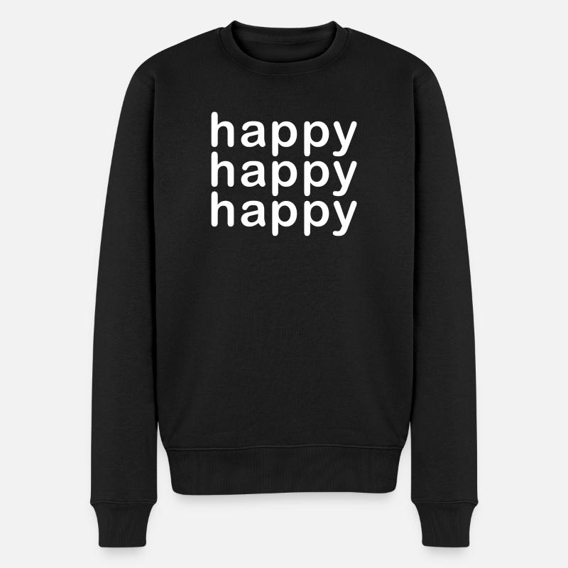 Heureux heureux heureux - Pull Premium bio Homme - noir