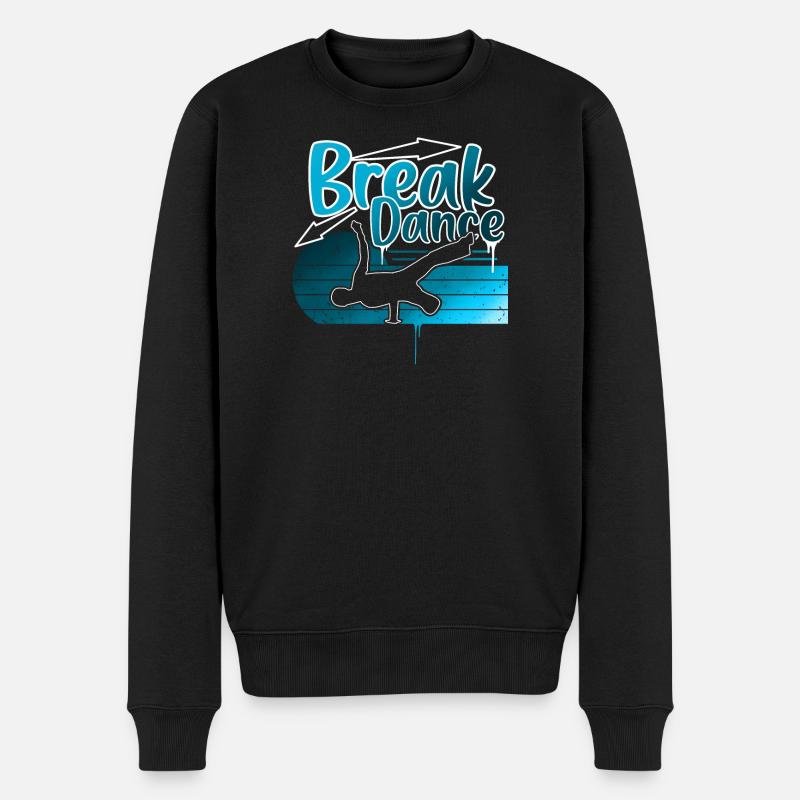 Breakdance - Männer Premium Bio Pullover - Schwarz