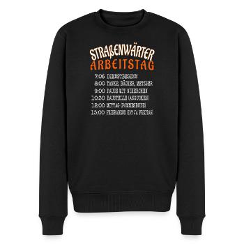 Straßenwärter Arbeitstag - Straßenmeisterei ÖD bl - Männer Premium Bio Pullover - Schwarz - Vorne - Nico (187cm)