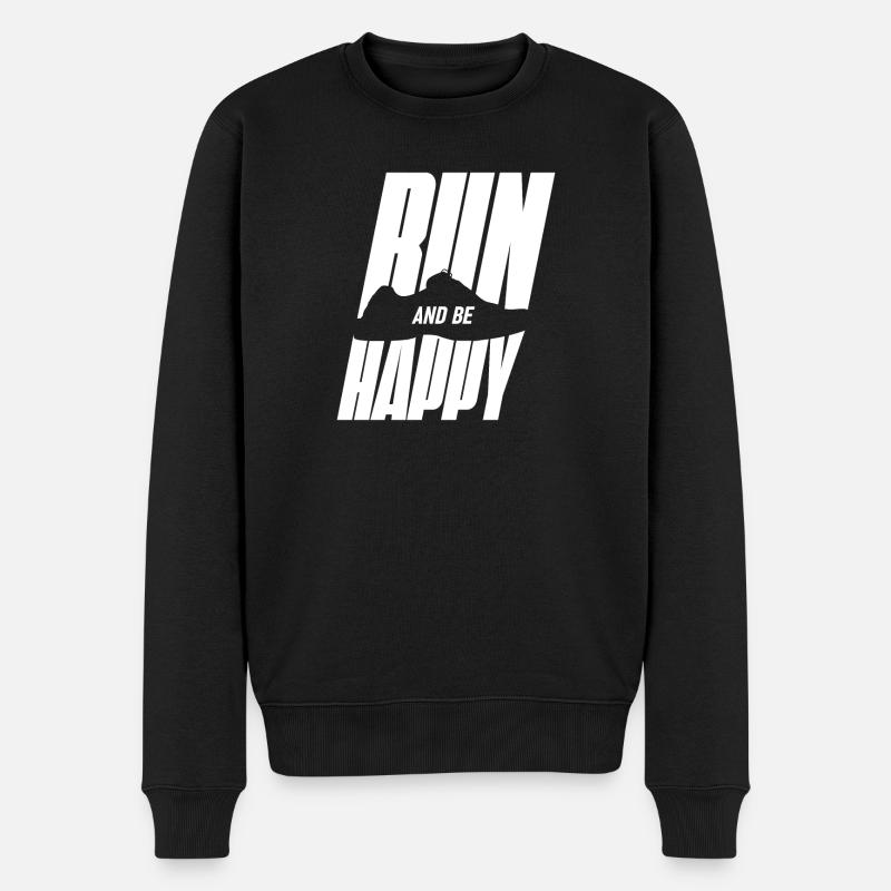 Courir heureux - Pull Premium bio Homme - noir