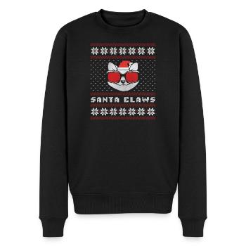 Santa Claws Crates - Männer Premium Bio Pullover - Schwarz - Vorne - Nico (187cm)