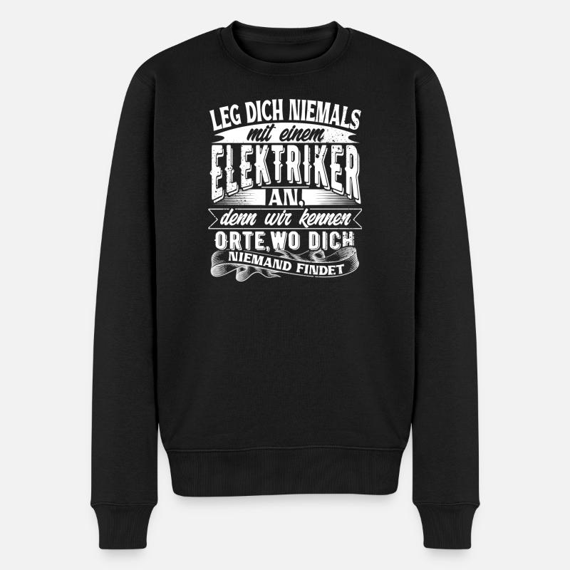 Elektriker - Männer Premium Bio Pullover - Schwarz