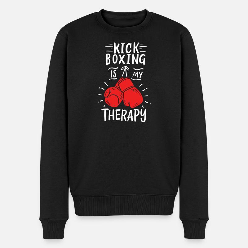 Kickboxen Kickboxer - Männer Premium Bio Pullover - Schwarz