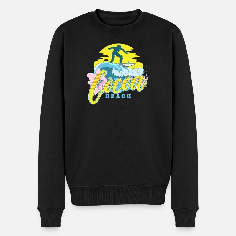 Cocoa Beach - Männer Premium Bio Pullover - Schwarz