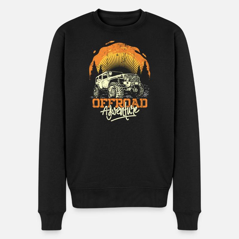 Offroad Adventure Jeep Sunset - Pull Premium bio Homme - noir
