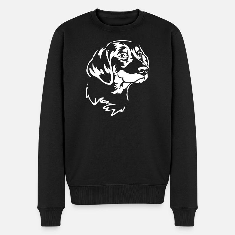 Slovensky Kopov Kopf "Black Edition" - Männer Premium Bio Pullover - Schwarz