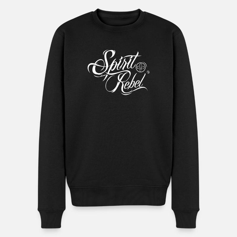 Spirit-Rebel® Classic Pascal Voggenhuber - Männer Premium Bio Pullover - Schwarz